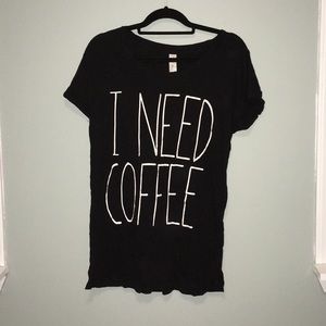 I need coffee nightgown T-shirt